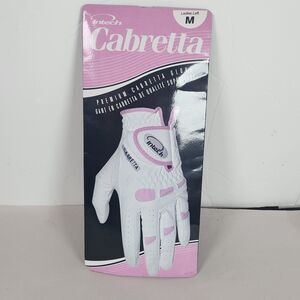 Cabretta Pink‎ white intek Leather Golf Glove LEFT Medium Long Womens sport